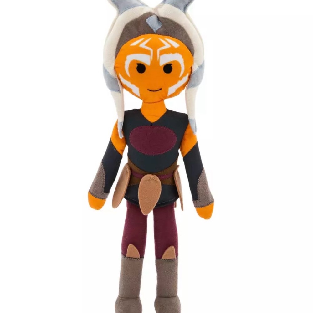 Ahsoka Star Wars Plush Toy with Navy and Burgundy Outfit